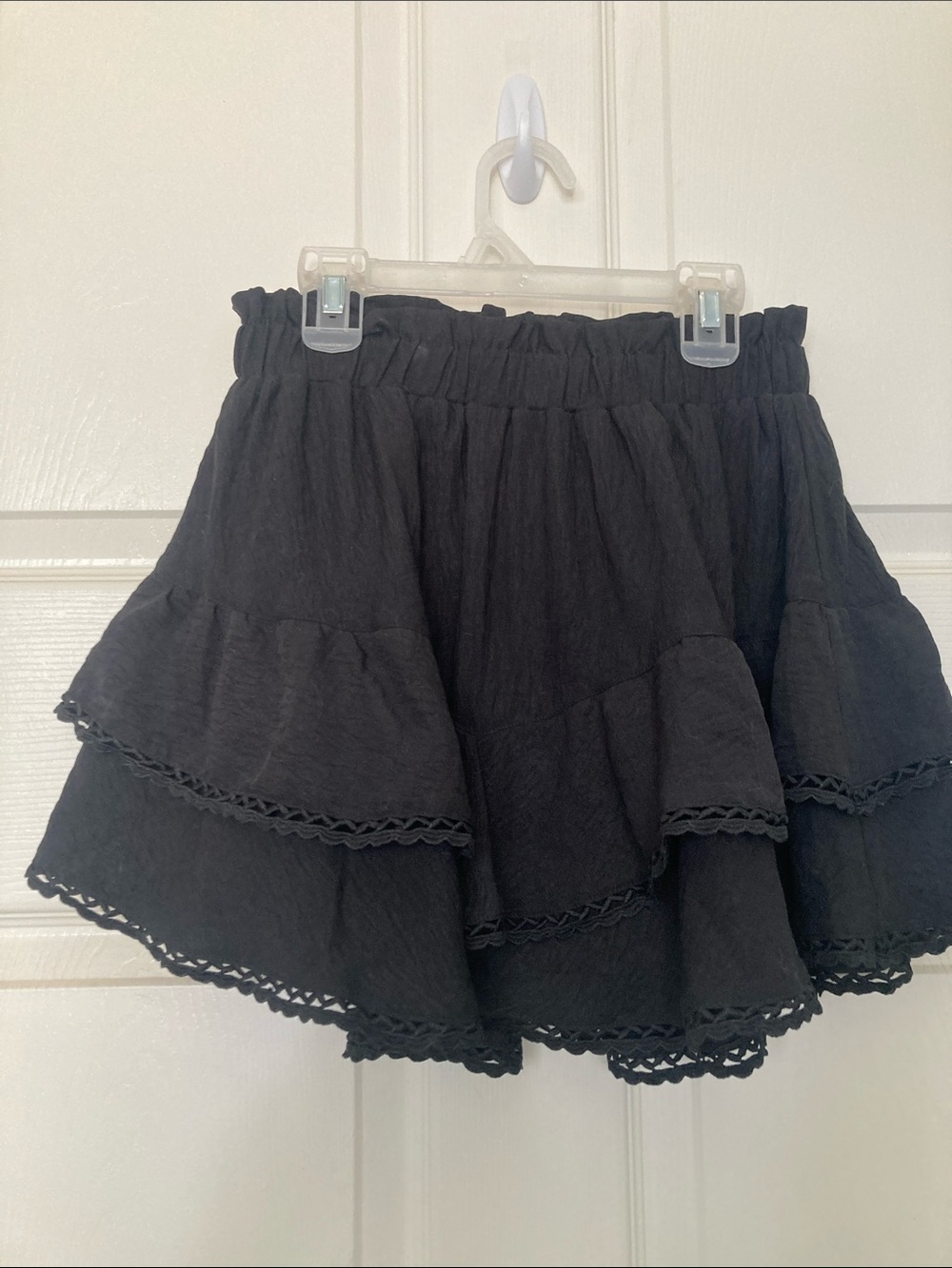 Black Tiered Ruffle Skirt - Women